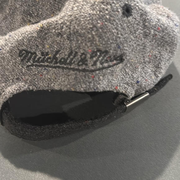 Mitchell & Ness Golden State Warriors Gray & Black Adjustable Hat Cap Wool - Picture 4 of 9